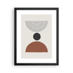 Póster en marco negro - En el centro de la atención - 30x40 cm