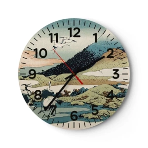 Reloj de pared - Reloj de vidrio - Alma japonesa - 40x40 cm