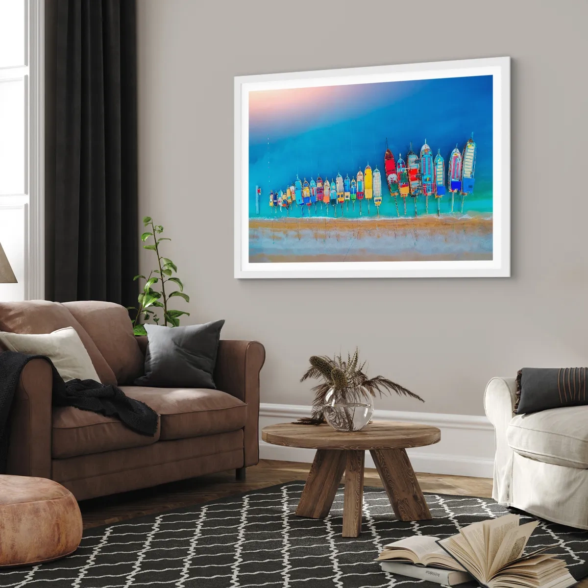 Póster en marco blanco - A vista de pájaro - 40x30 cm