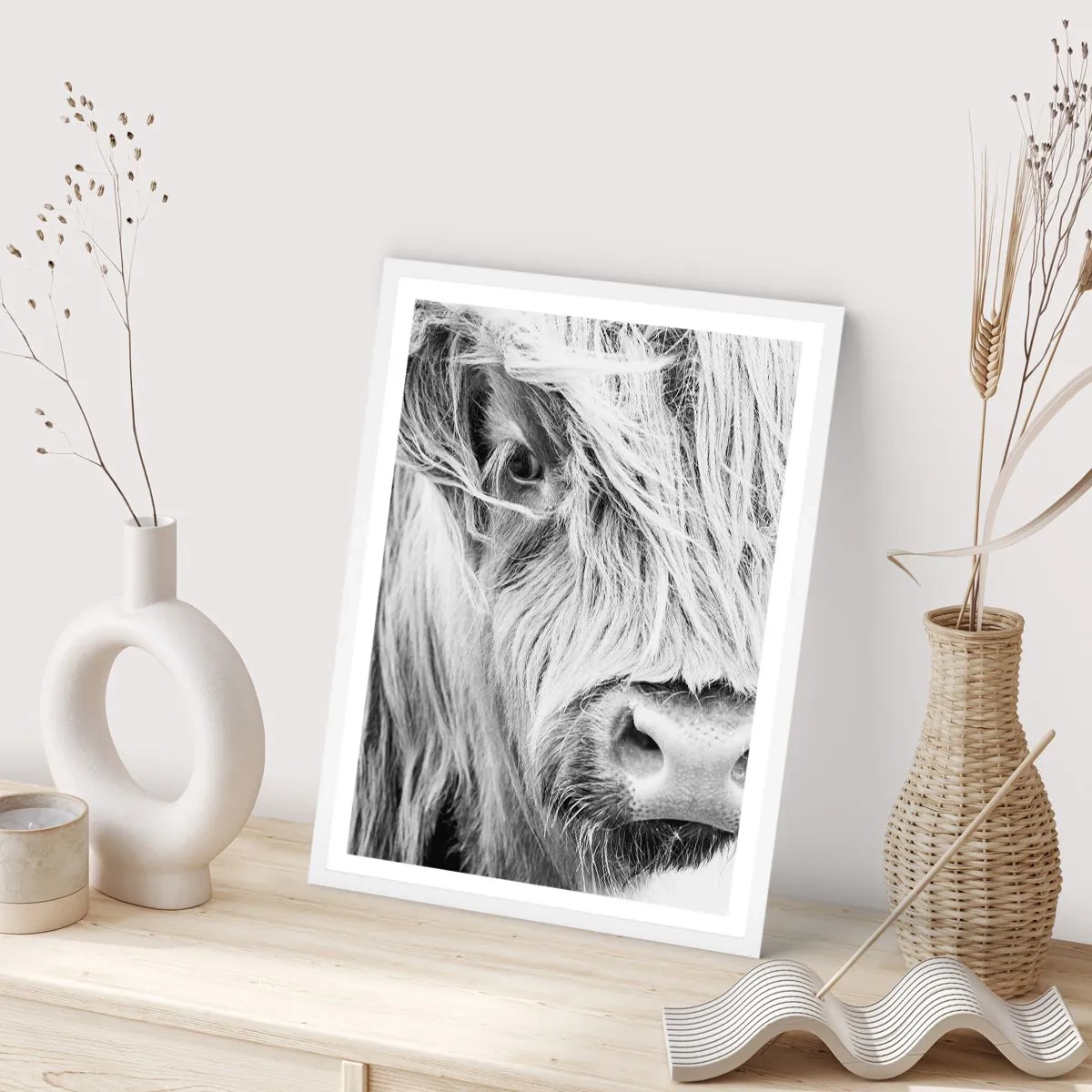 Póster en marco blanco - La naturaleza escocesa - 61x91 cm