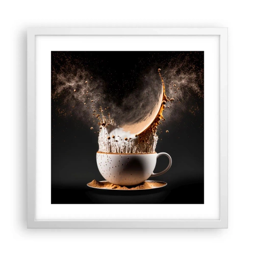 Póster en marco blanco - Una explosión de sabor - 40x40 cm