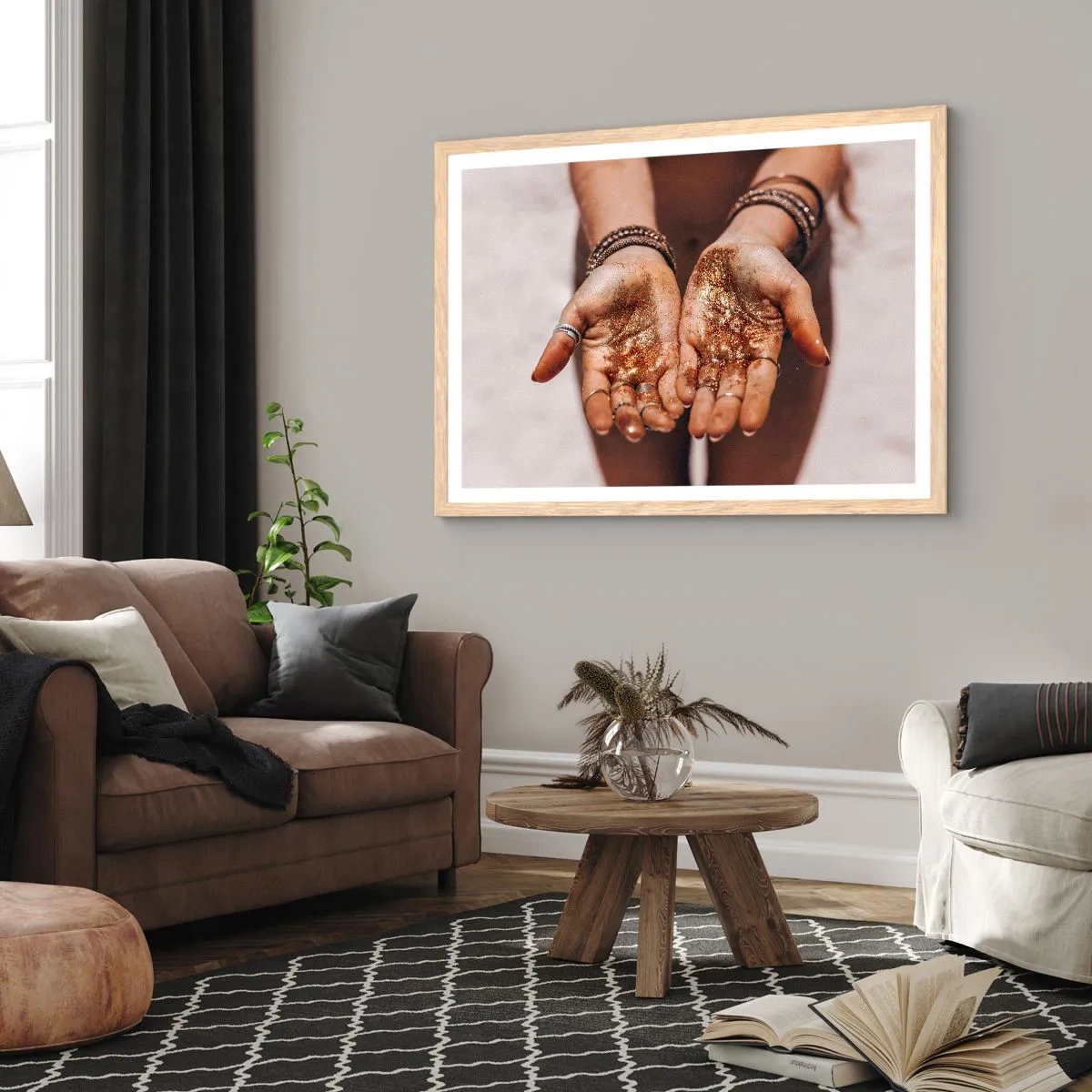 Póster en marco roble claro - Un regalo para ti - 91x61 cm