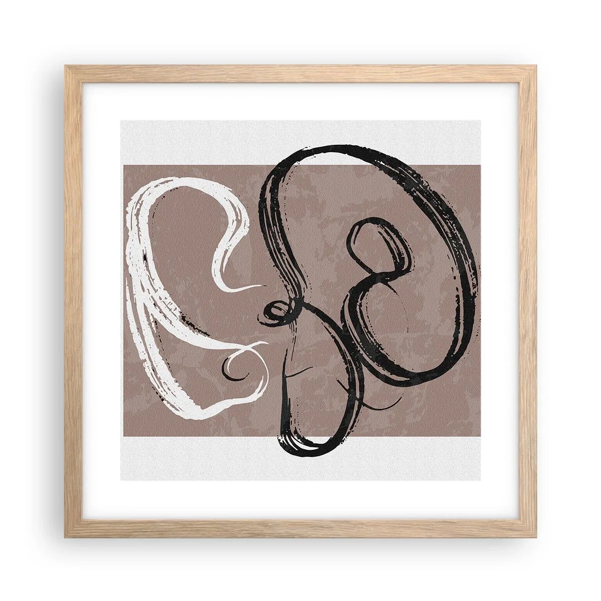 Póster en marco roble claro - Composición: la búsqueda de la plenitud - 40x40 cm