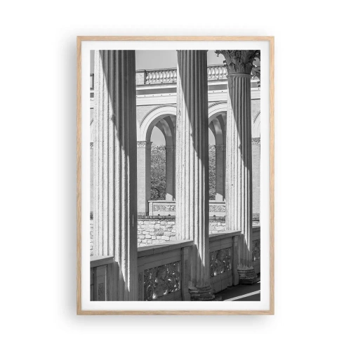 Póster en marco roble claro - Galería soleada - 70x100 cm