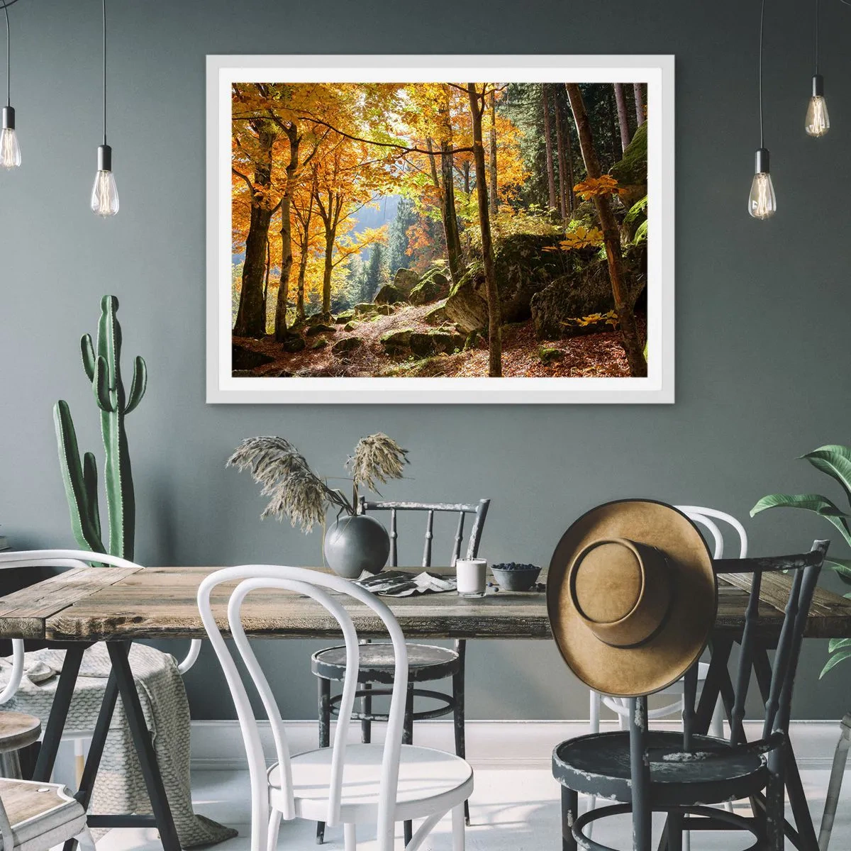 Póster en marco blanco - Tiempo de descanso - 91x61 cm