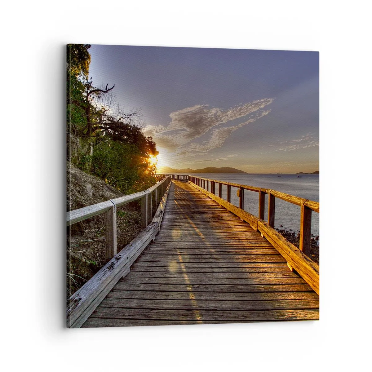 Cuadro sobre lienzo - Impresión de Imagen - Camina, sigue caminando hacia el sol - 70x70 cm