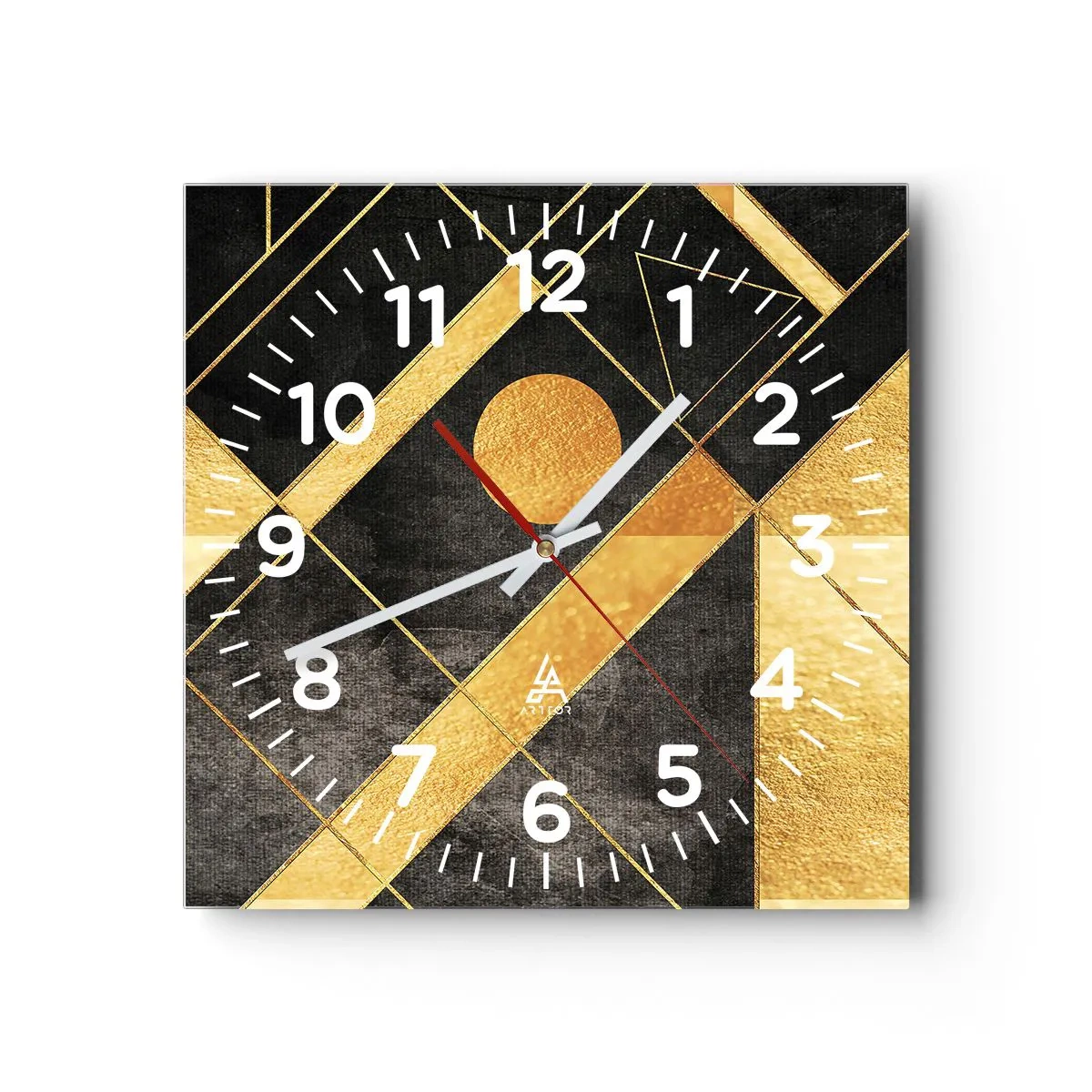 Reloj de pared - Reloj de vidrio - Sol del desierto - 30x30 cm