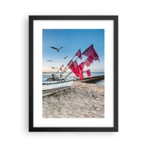 Póster en marco negro - Un merecido descanso - 30x40 cm