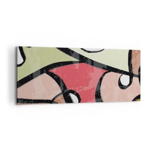 Cuadro sobre lienzo - Impresión de Imagen - Piruetas entre colores - 100x40 cm