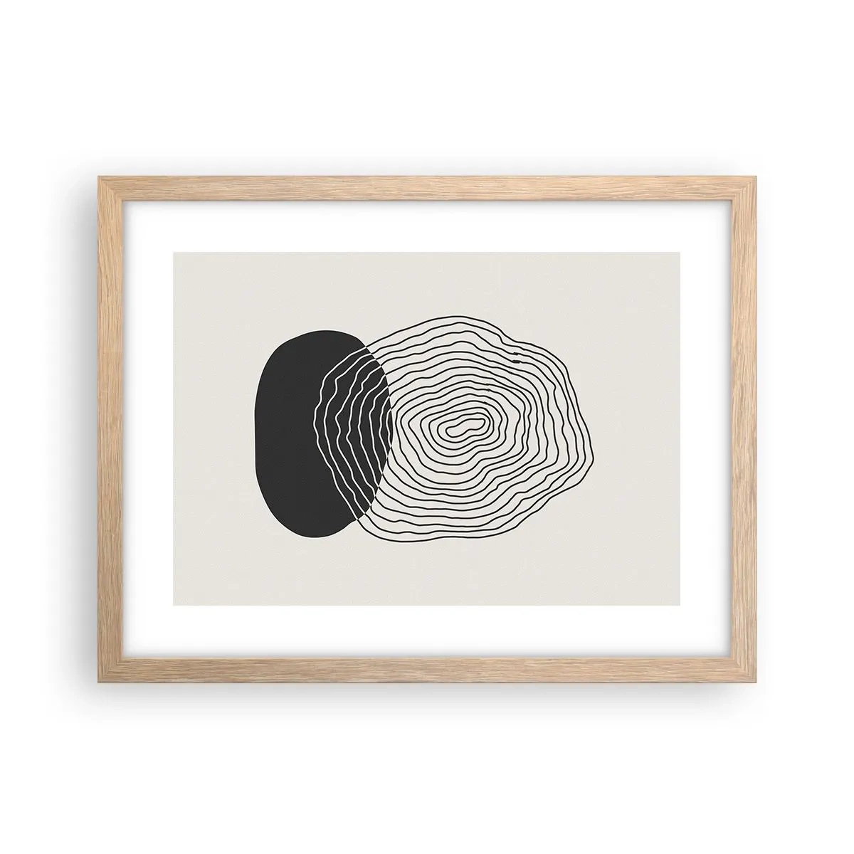 Póster en marco roble claro - Persistencia y vibración - 40x30 cm