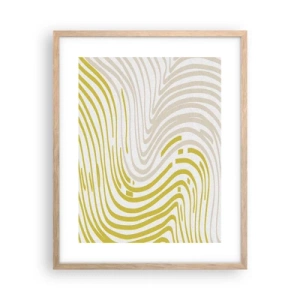 Póster en marco roble claro - Composición curvada - 40x50 cm