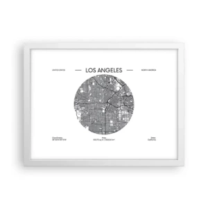 Póster en marco blanco - Anatomía de Los Ángeles - 40x30 cm