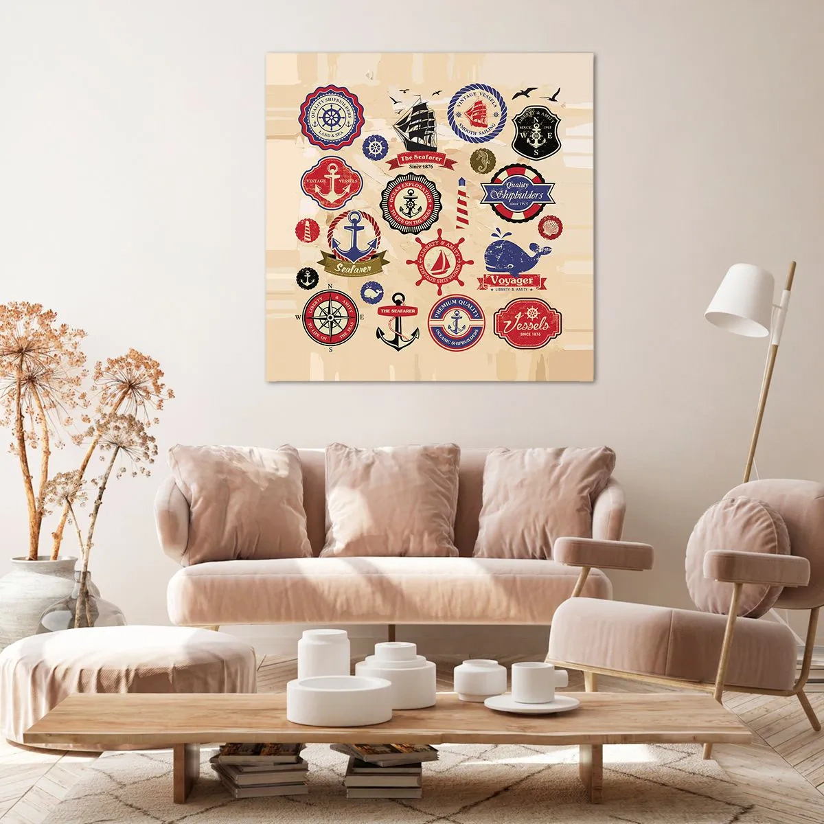 Cuadro sobre lienzo - Impresión de Imagen - Una fraternidad del mar - 70x70 cm