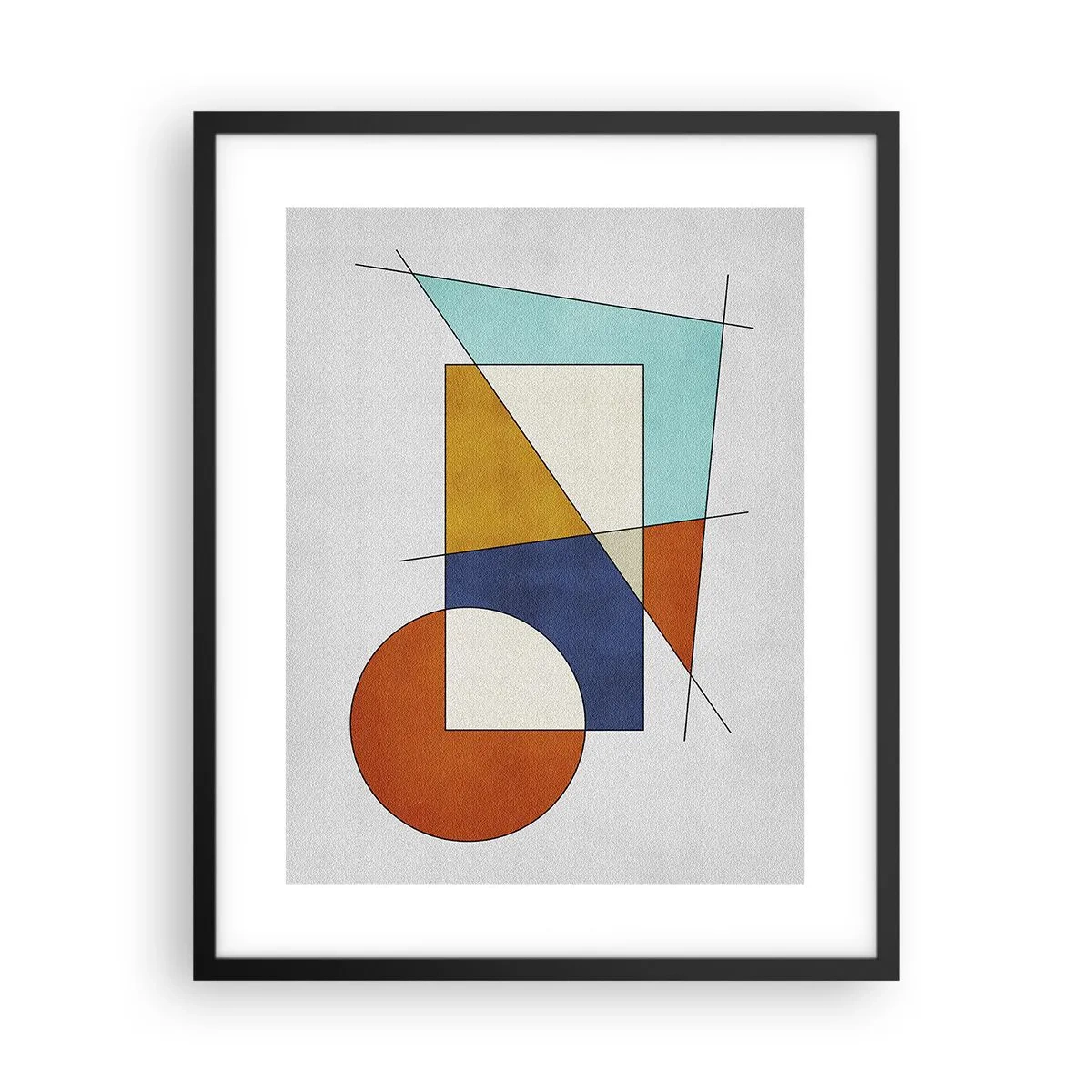 Póster en marco negro - Abstracción: diversión modernista - 40x50 cm
