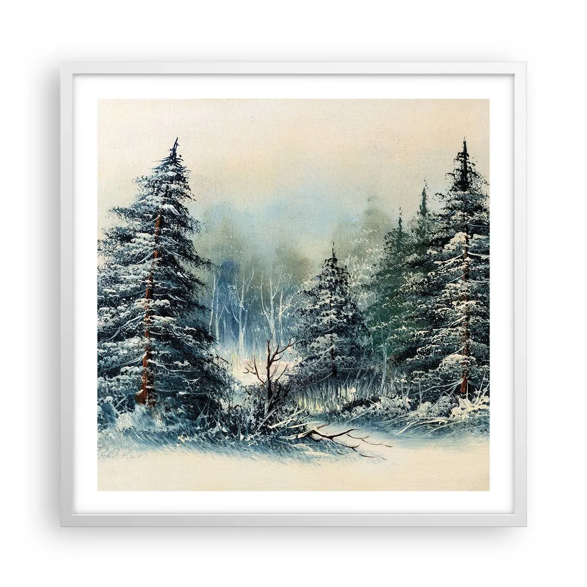 Póster en marco blanco - Preparados para la Navidad - 60x60 cm