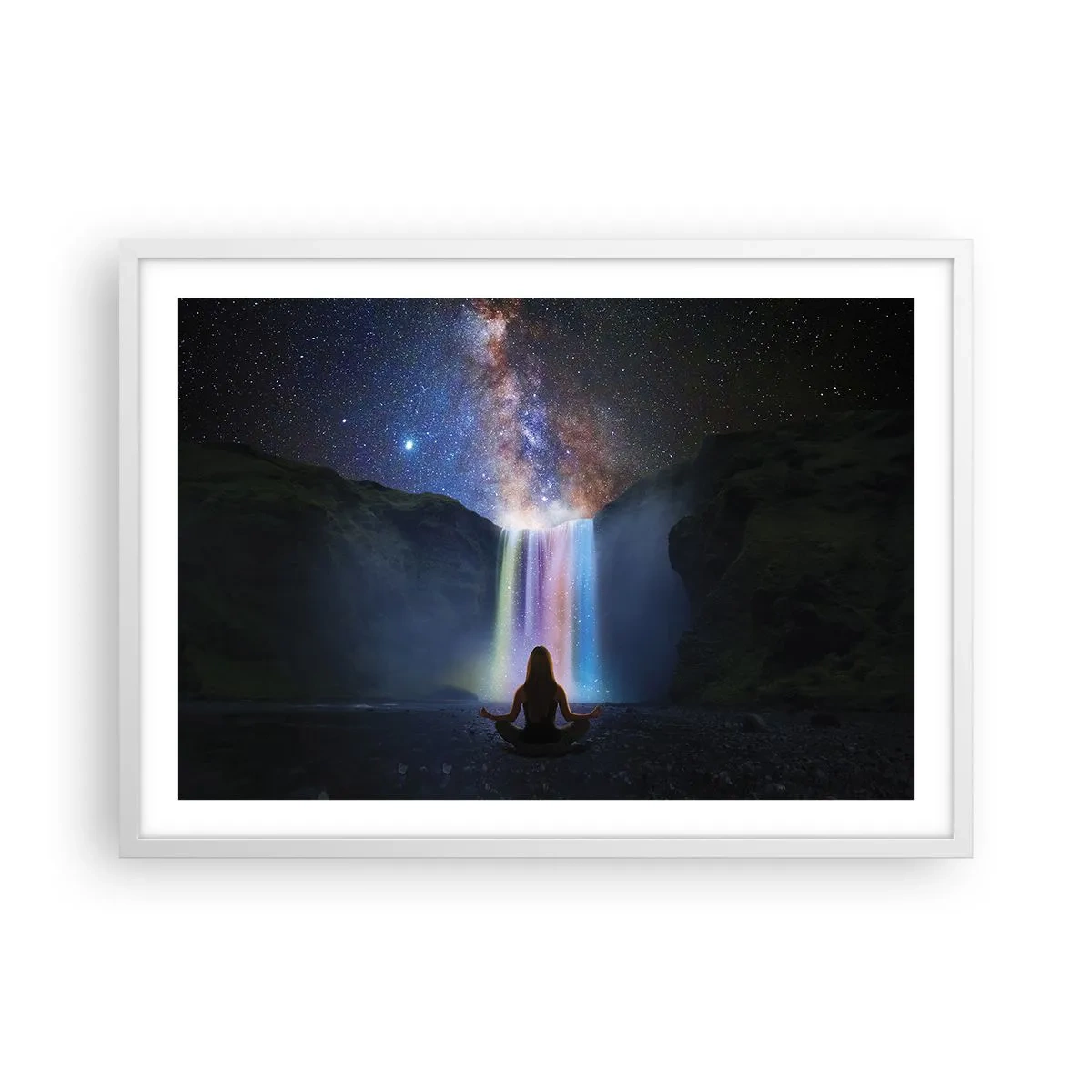 Póster en marco blanco - Armonía absoluta - 70x50 cm