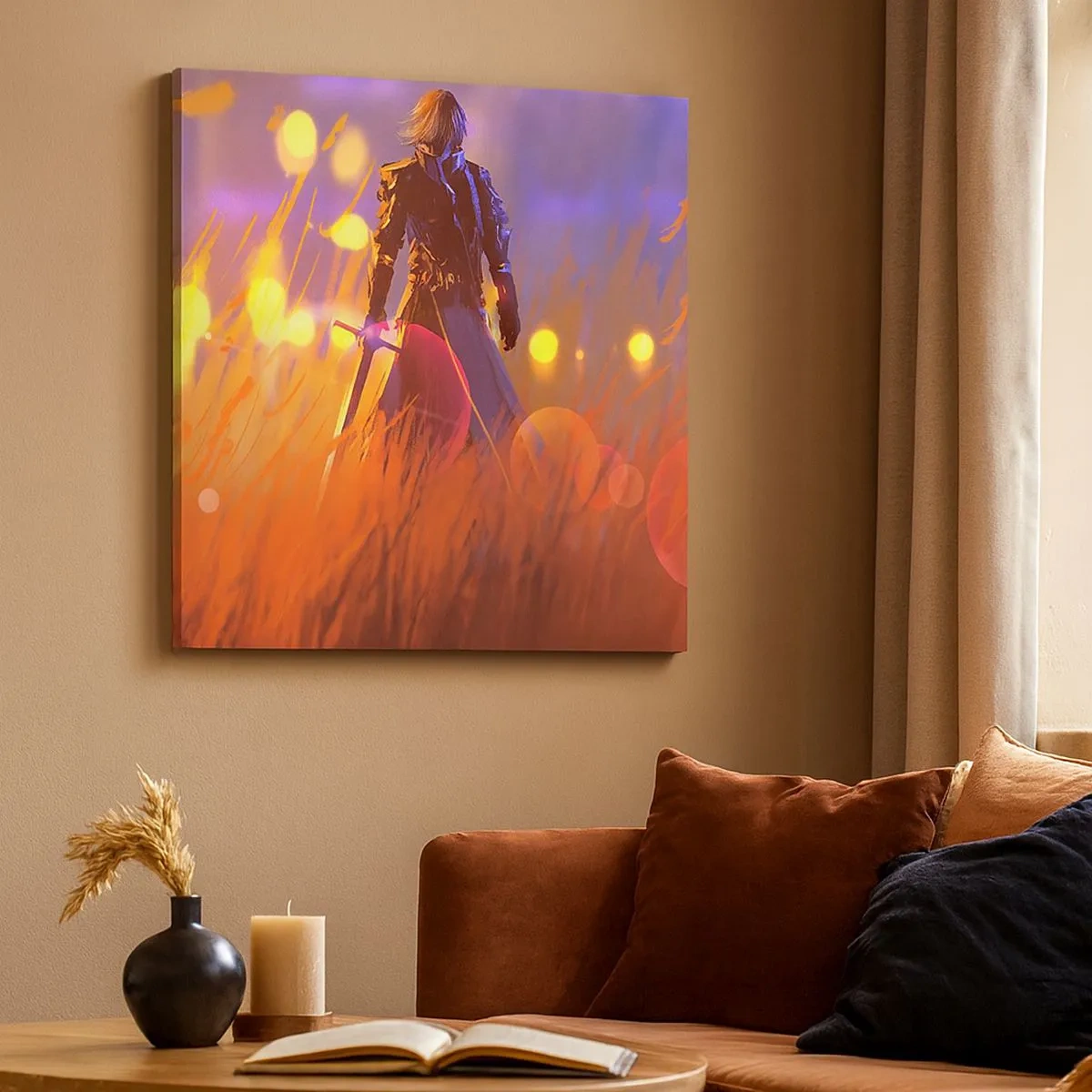 Cuadro sobre lienzo - Impresión de Imagen - El caballero equivocado - 30x30 cm