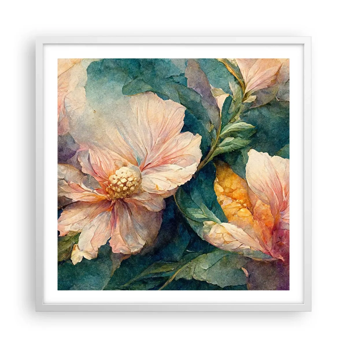 Póster en marco blanco - La sutileza misma - 60x60 cm