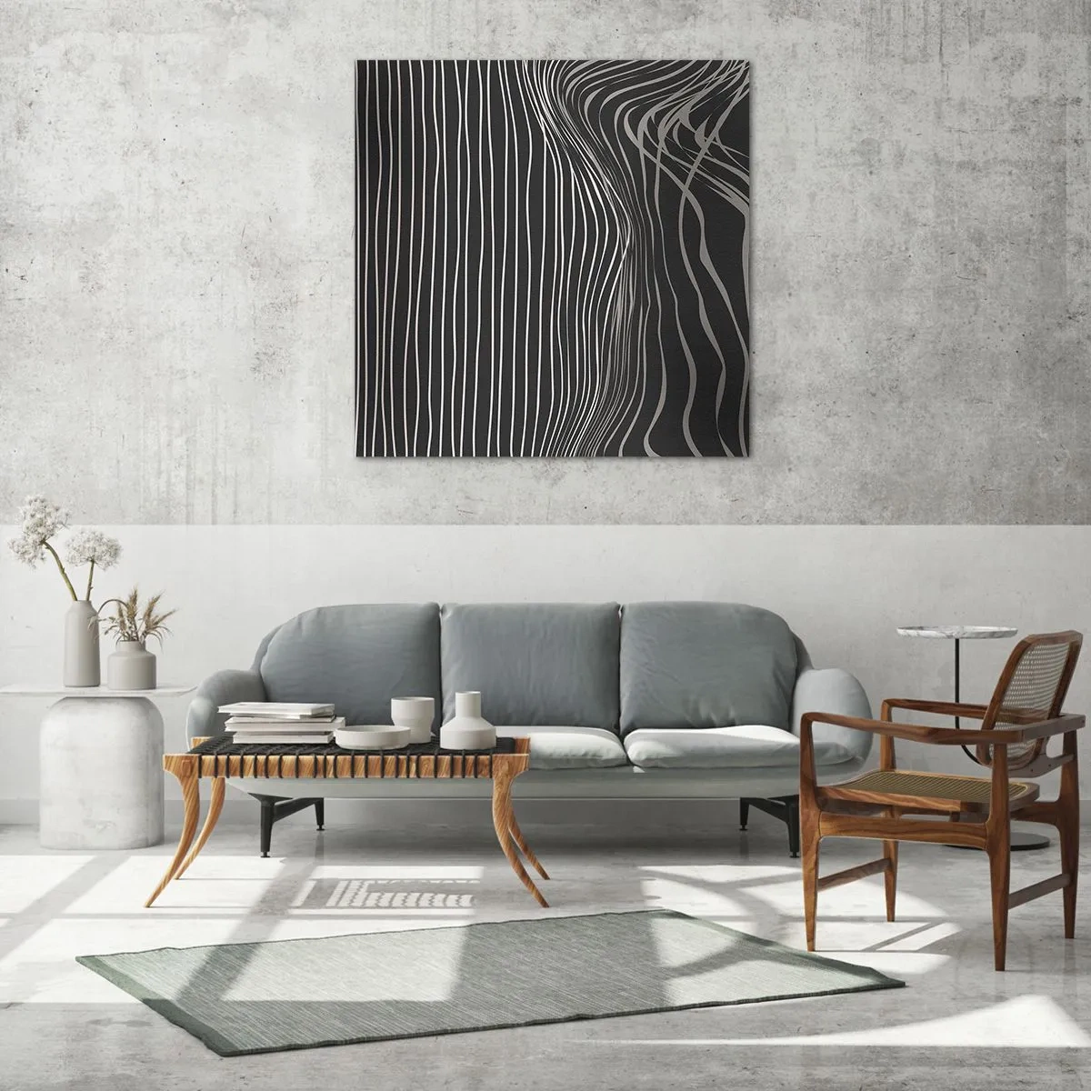 Cuadro sobre vidrio - Impresiones sobre Vidrio - Ritmo y acento - 60x60 cm