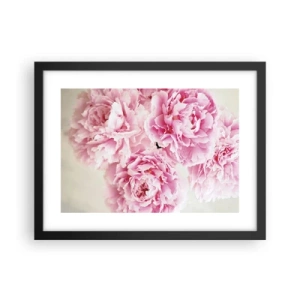 Póster en marco negro - En el esplendor del rosa - 40x30 cm