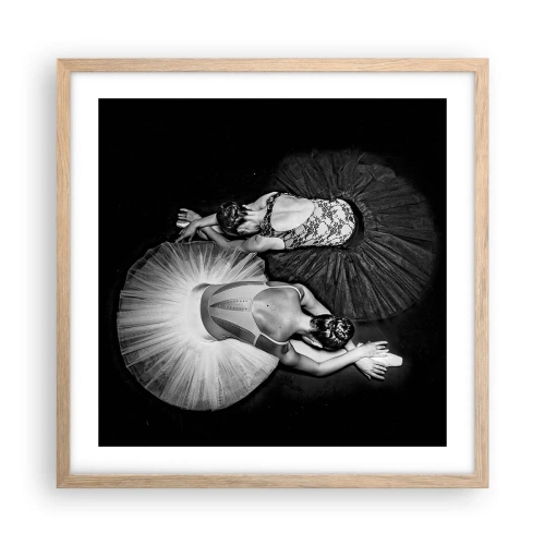 Póster en marco roble claro - Yin y yang: el equilibrio perfecto - 50x50 cm