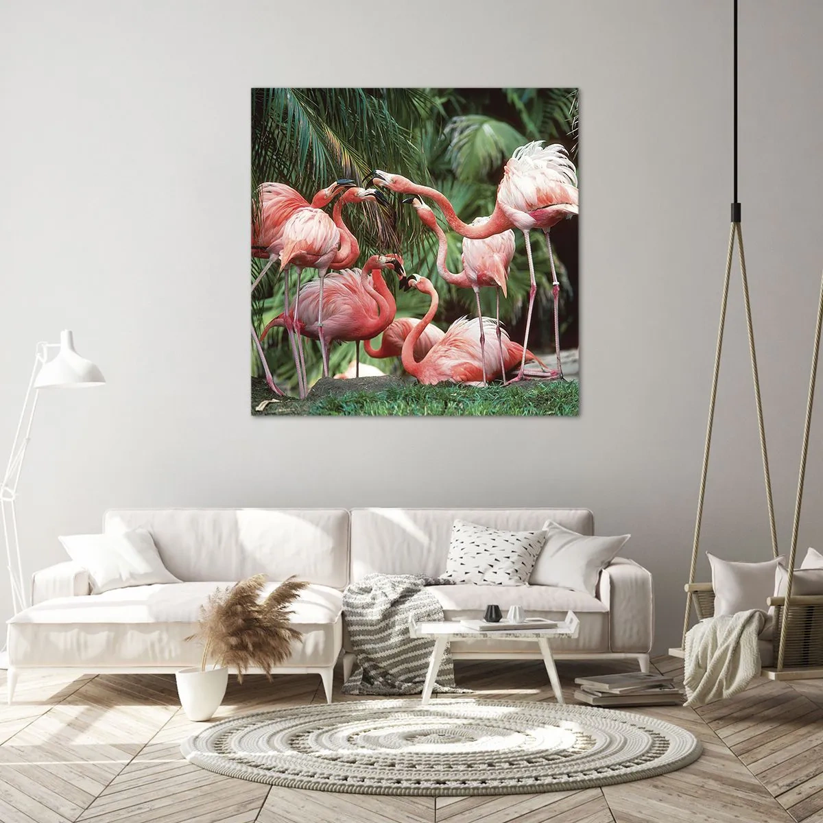 Cuadro sobre lienzo - Impresión de Imagen - Cotilleos de la tarde - 50x50 cm