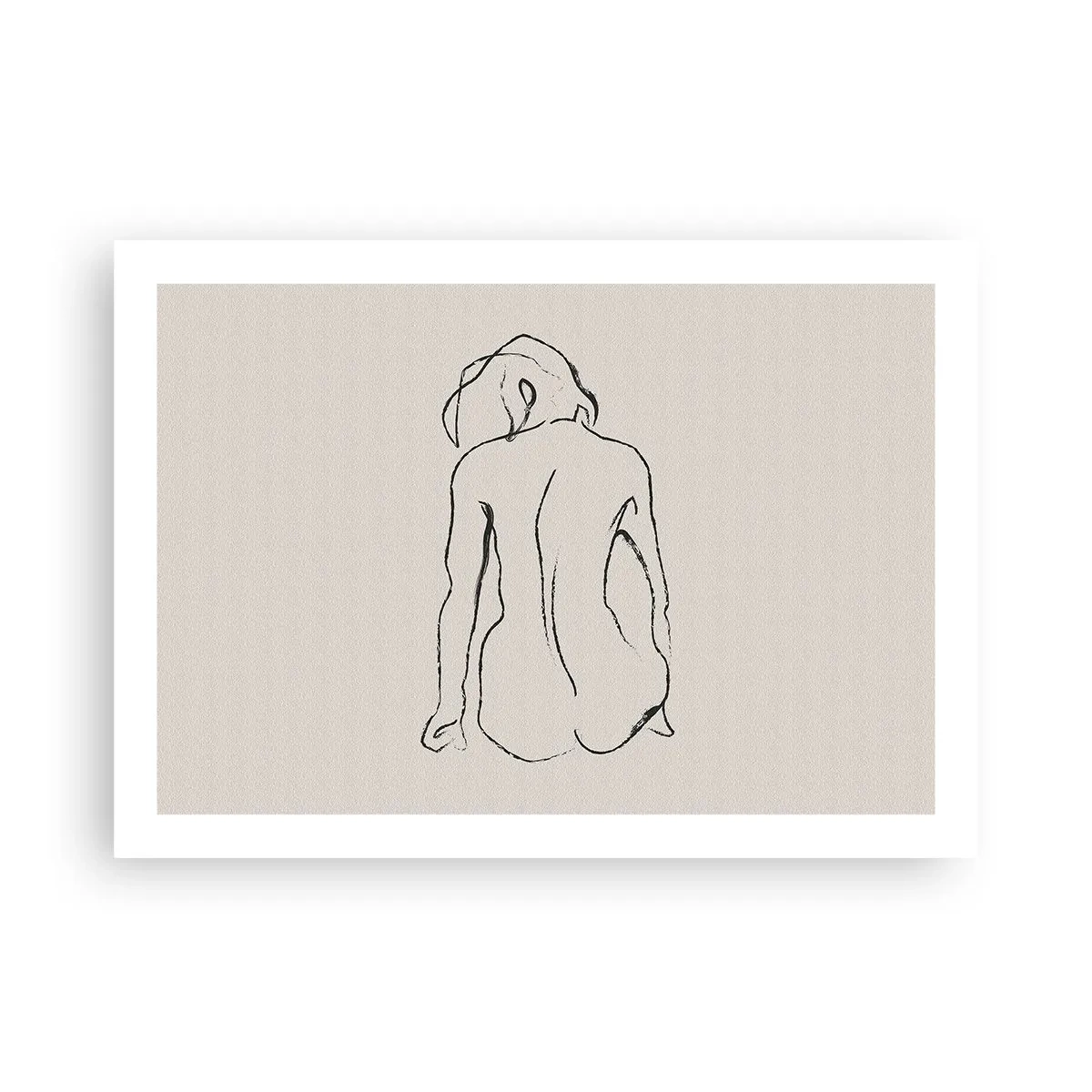 Póster - Esbozos de una espalada - 70x50 cm