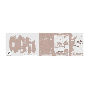 Muestra de fotomural autoadhesivo Deluxe Sticker - Abstracción en rosa suave - Abstracción, Vacío, Minimalismo - 100x30 cm