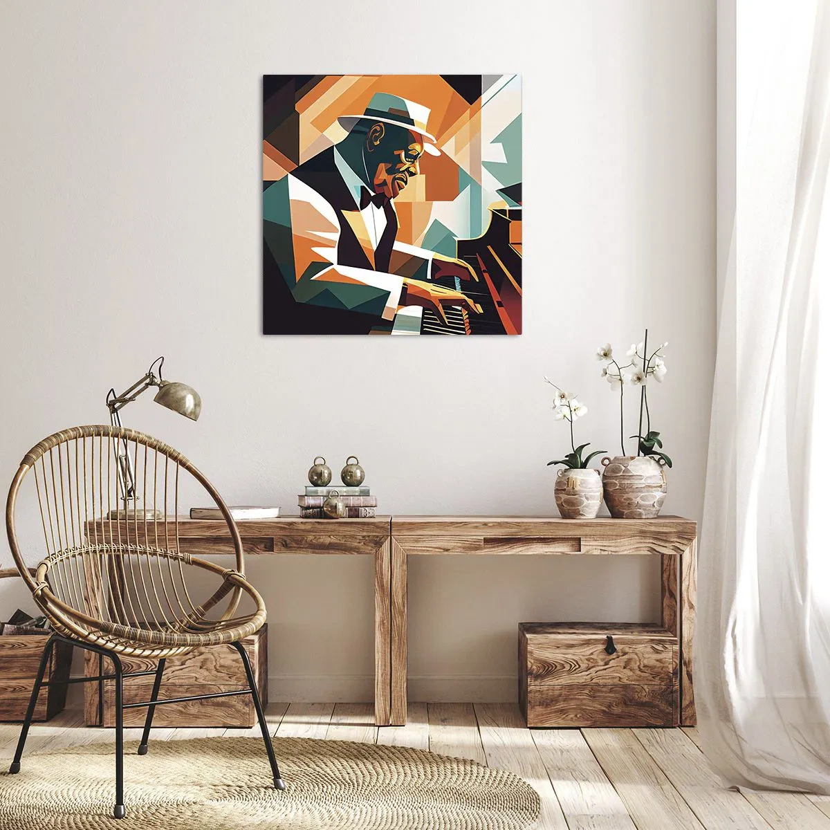 Cuadro sobre lienzo - Impresión de Imagen - Todo ese jazz que llevas dentro - 30x30 cm
