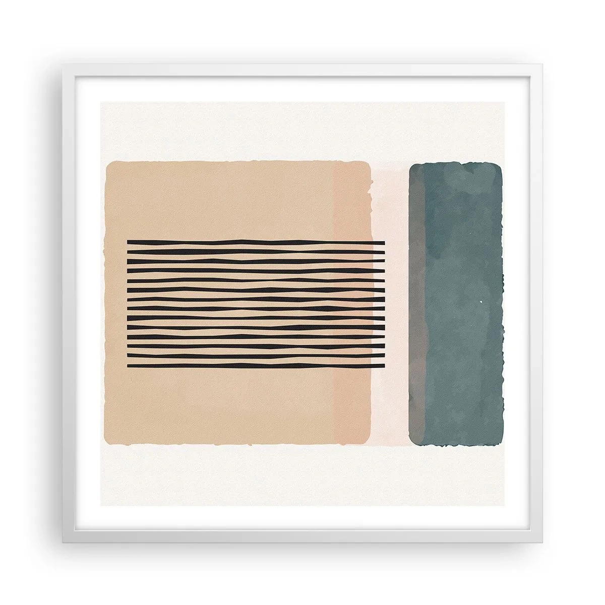 Póster en marco blanco - Todo en orden - 60x60 cm