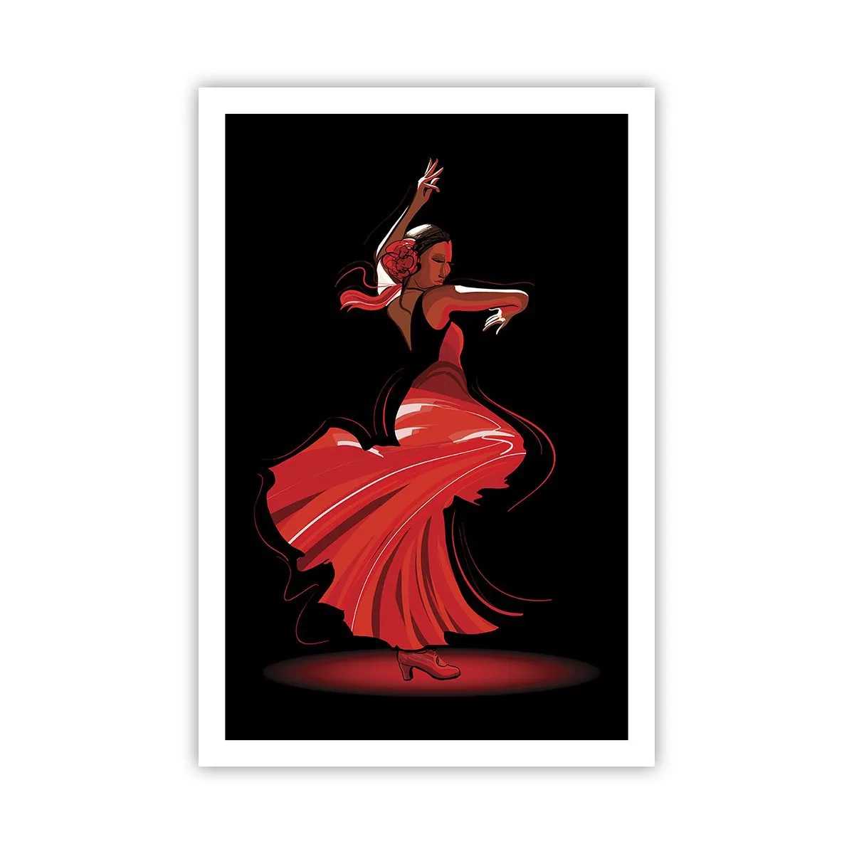 Póster - El espíritu ardiente del flamenco - 61x91 cm