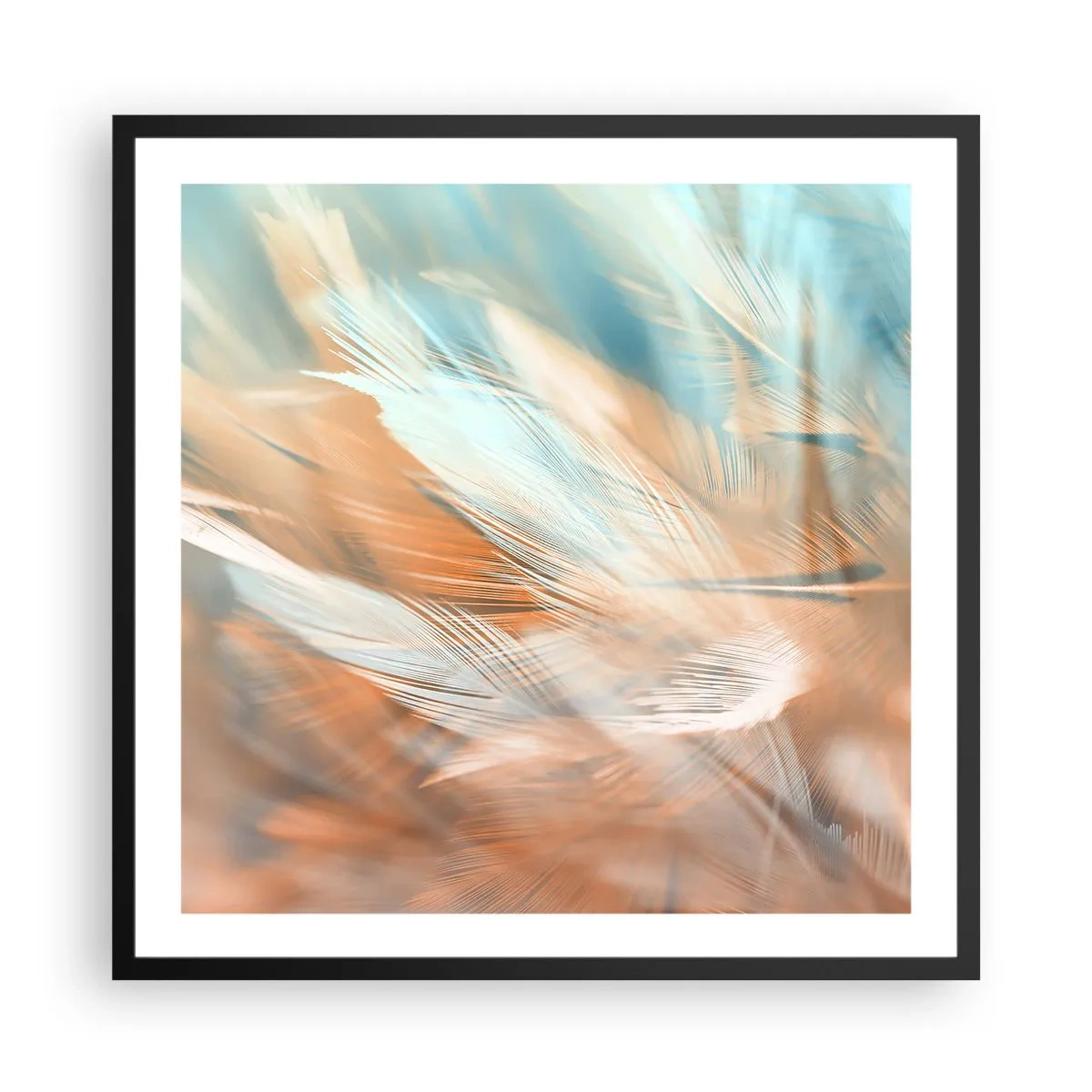 Póster en marco negro - En la tierra de la suavidad - 60x60 cm