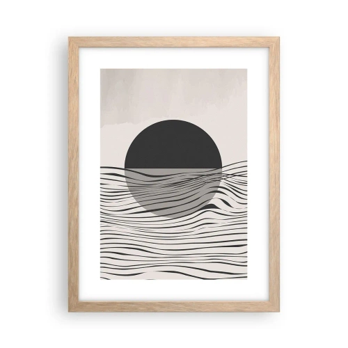 Póster en marco roble claro - Media composición - 30x40 cm