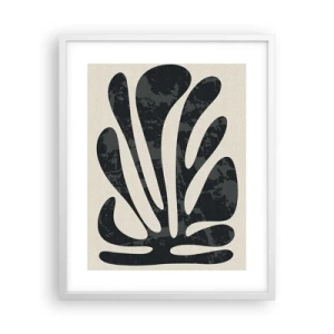 Póster en marco blanco - Abstracción con varios extremos - 40x50 cm