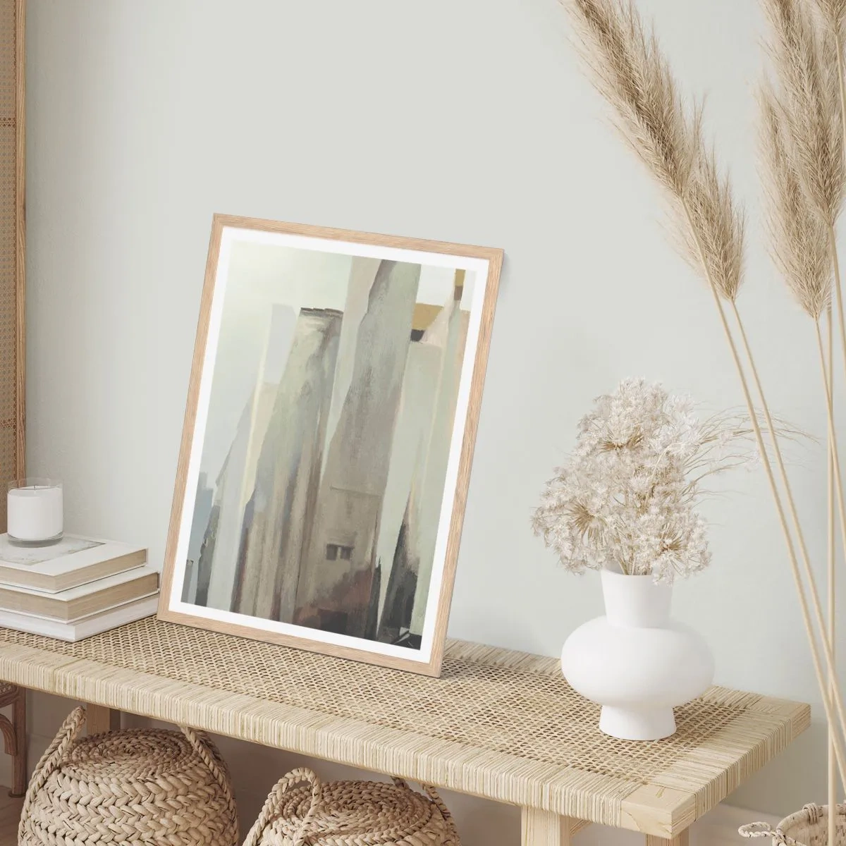 Póster en marco roble claro - Un sueño de ciudad - 30x40 cm