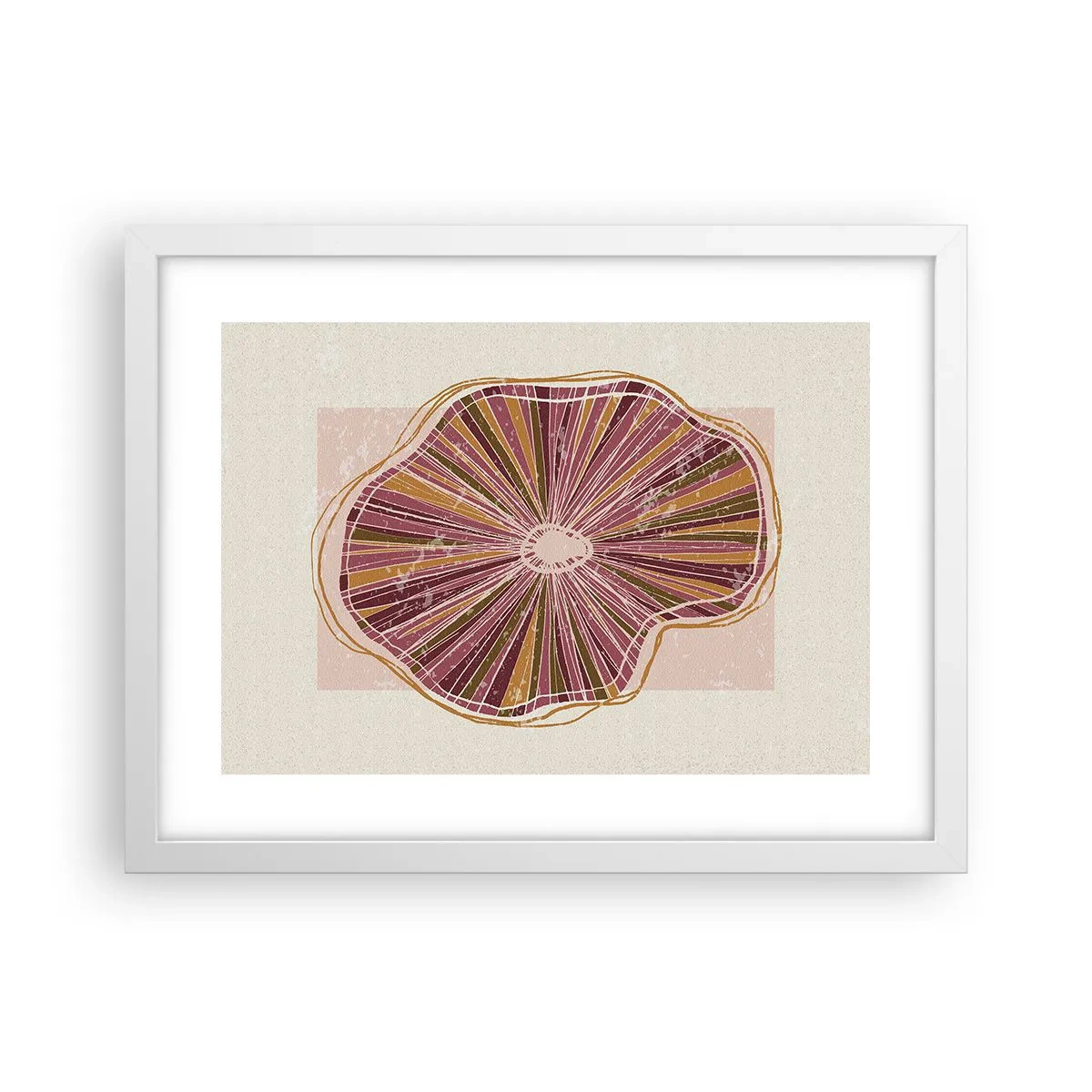 Póster en marco blanco - Abstracción radiante - 40x30 cm