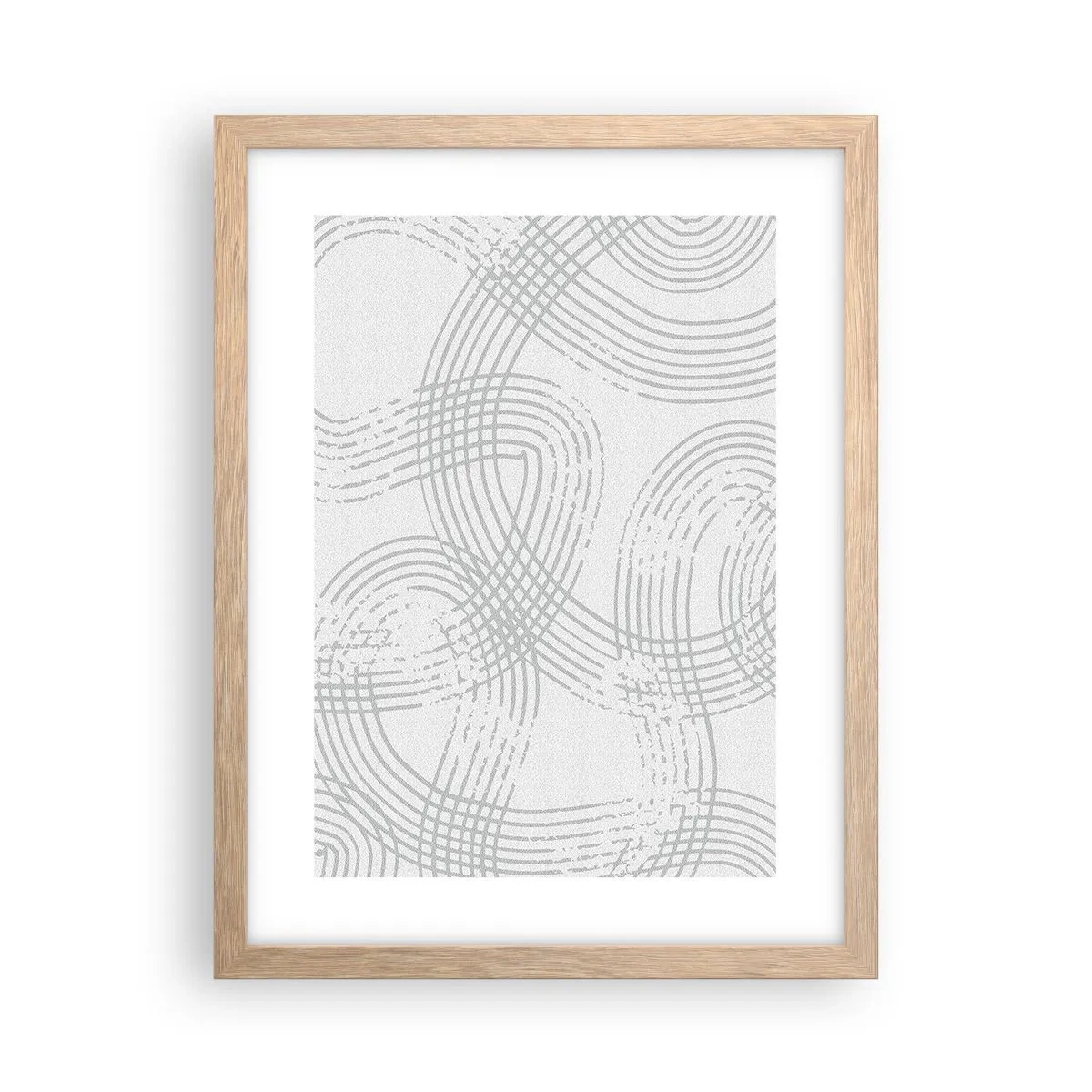 Póster en marco roble claro - No hay camino recto - 30x40 cm