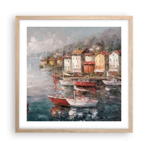 Póster en marco roble claro - Un refugio romántico - 50x50 cm