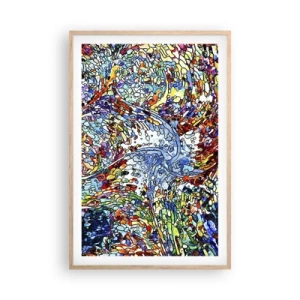Póster en marco roble claro - Vidriera - 61x91 cm