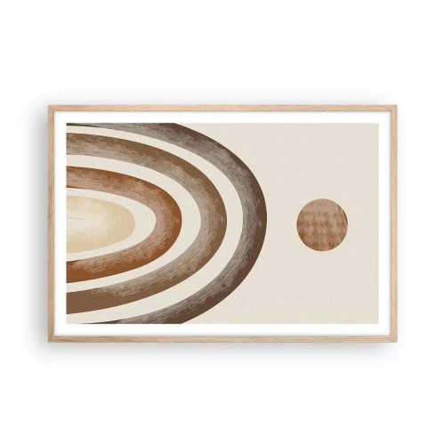 Póster en marco roble claro - En otro mundo - 91x61 cm