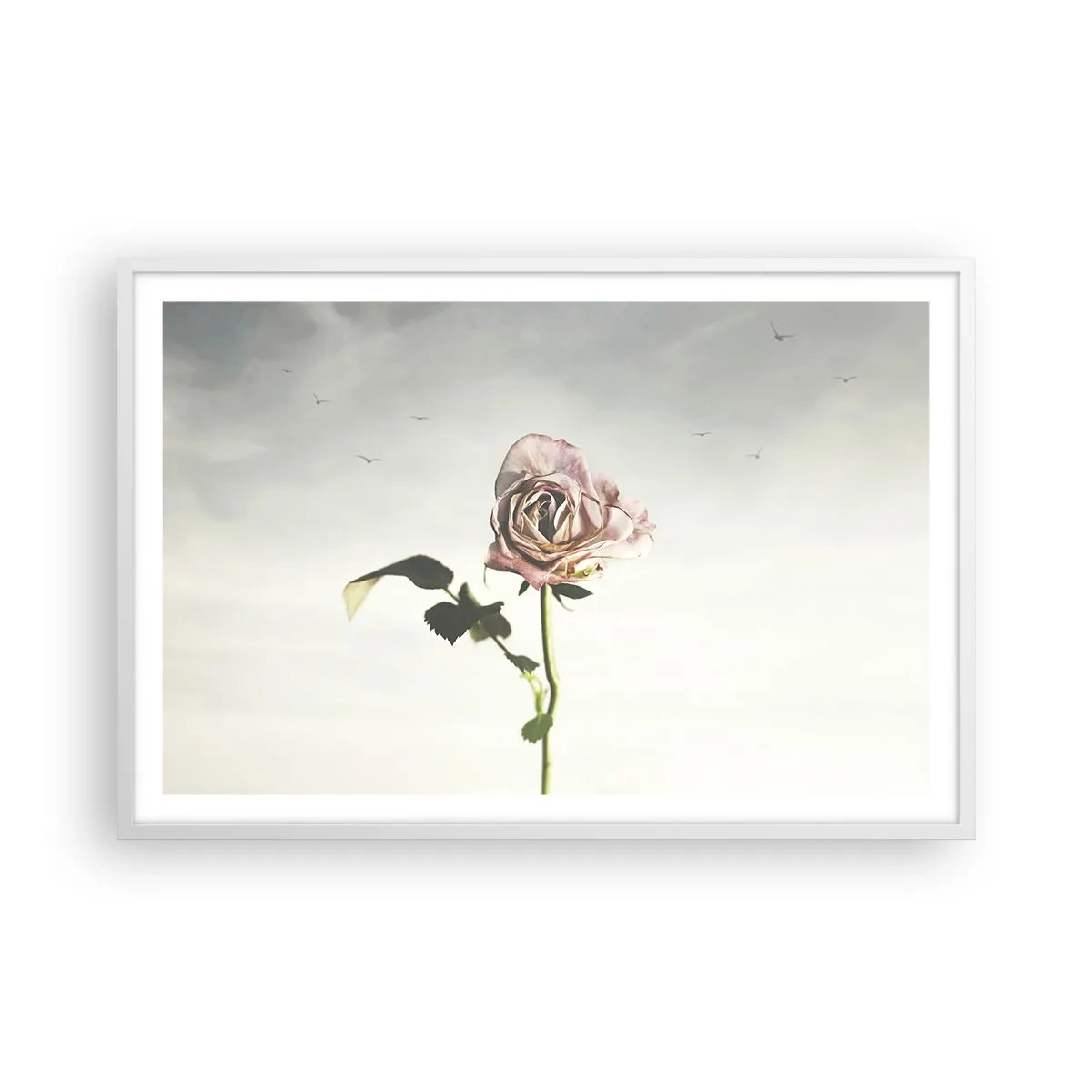 Póster en marco blanco - Bienvenida a la primavera - 91x61 cm