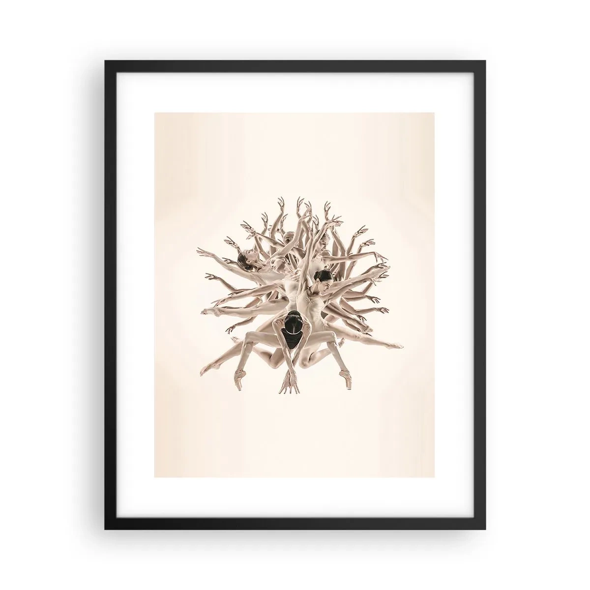 Póster en marco negro - Floreciendo en la danza - 40x50 cm