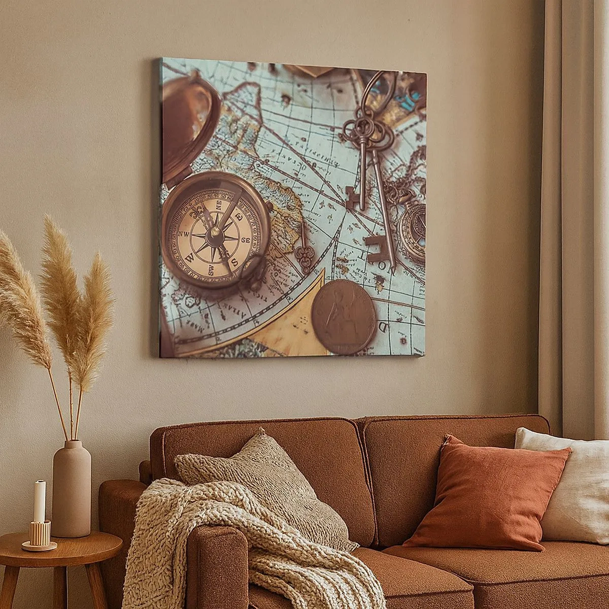 Cuadro sobre lienzo - Impresión de Imagen - Para el aventurero - 30x30 cm