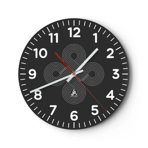 Reloj de pared - Reloj de vidrio - El espíritu celta - 30x30 cm