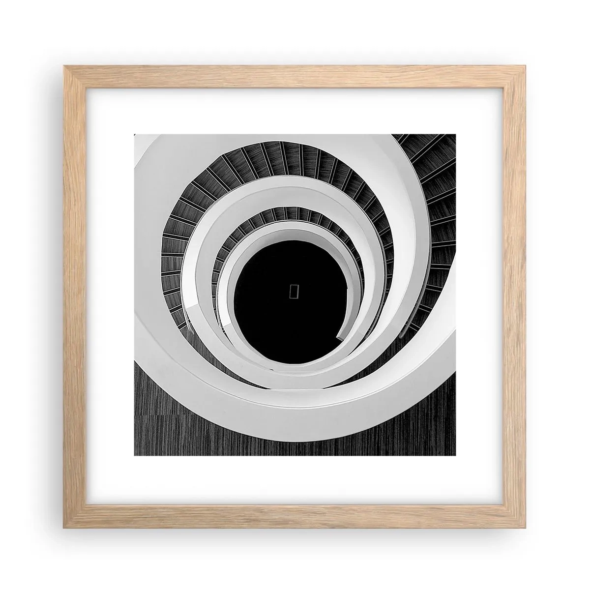 Póster en marco roble claro - Hacia el origen - 30x30 cm