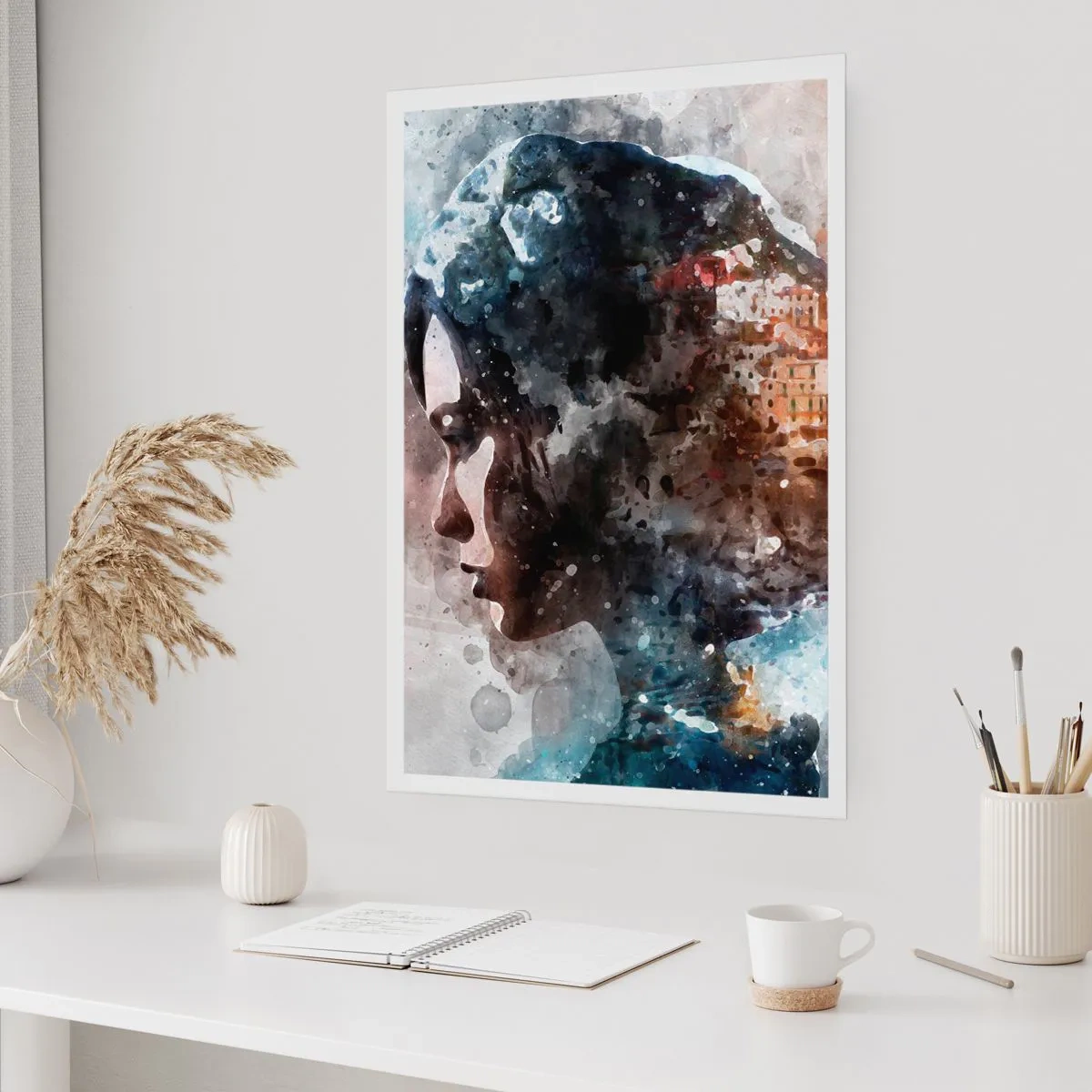 Póster - Una historia sobre una niña con una ciudad de fondo - 70x100 cm