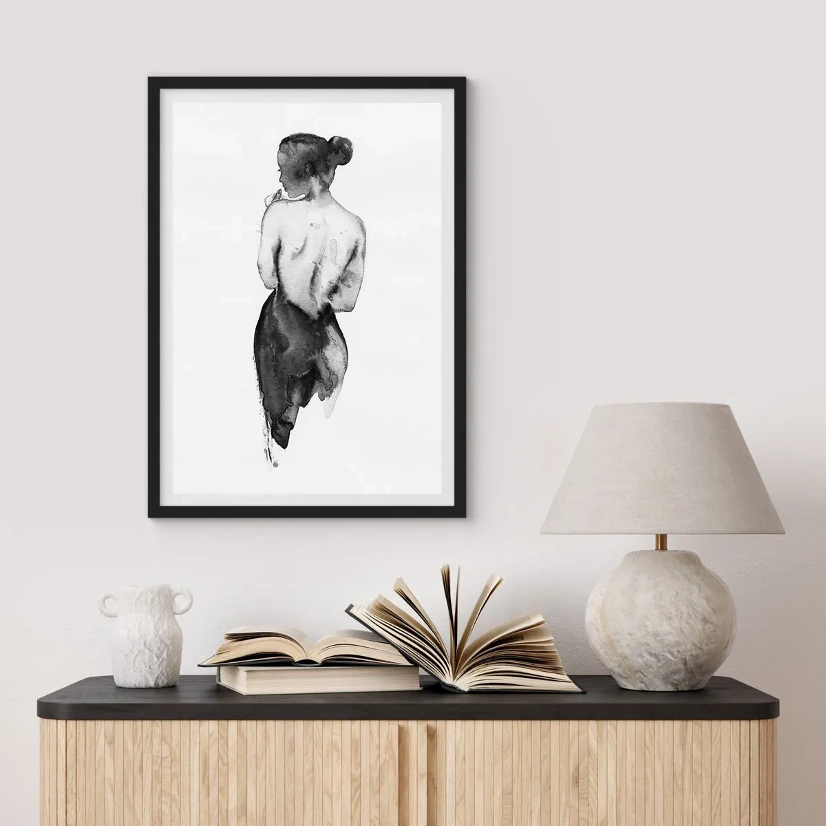 Póster en marco negro - Sin ella el mundo deja de tener sentido - 30x40 cm