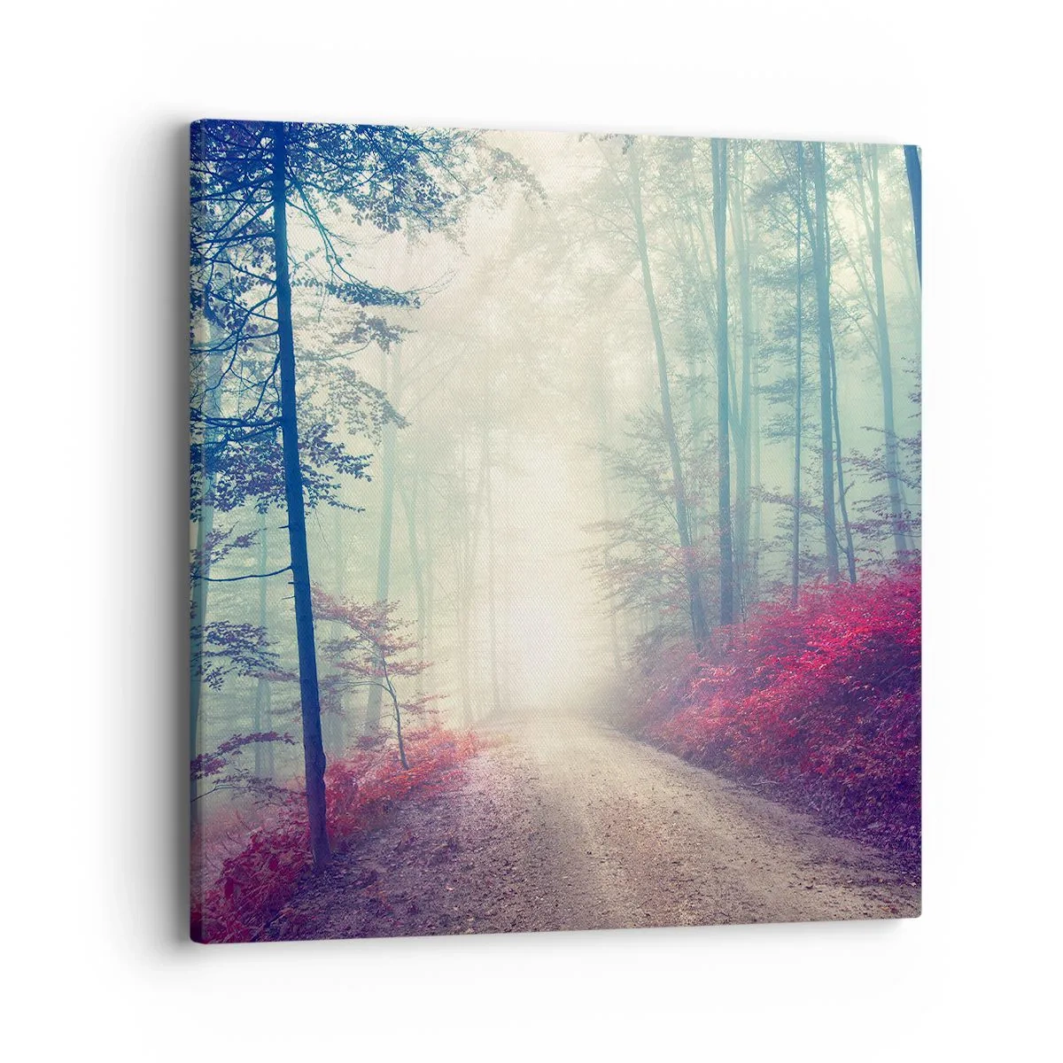 Cuadro sobre lienzo - Impresión de Imagen - Qué bueno es levantarse al amanecer - 40x40 cm