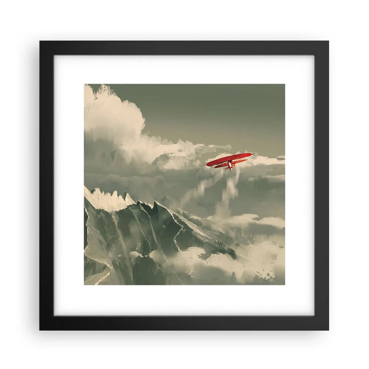 Póster en marco negro - Pionero sin miedo - 30x30 cm