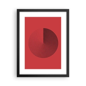 Póster en marco negro - Movimiento circular - 30x40 cm